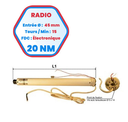 Moteur radio Deprat Tempo Com Stop 20 Nm
