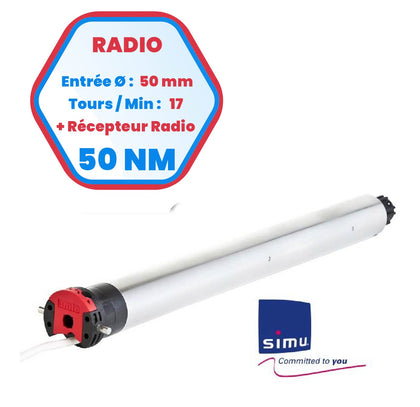 Moteur Radio Simu T5 Hz 50 Nm