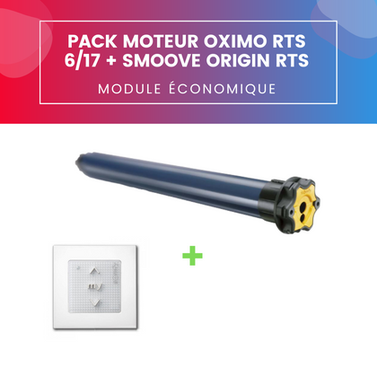 Pack Moteur OXIMO RTS 6/17 + Commande SMOOVE ORIGIN RTS