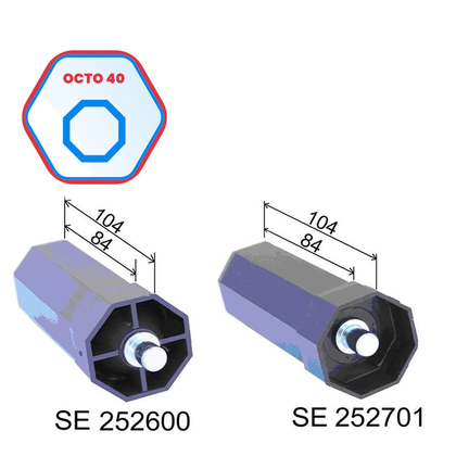 Embouts pour poulie SELVE et tube octo de 40 - Embout avec axe Ø 10 rentrant de 12 mm