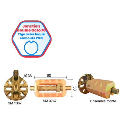 Embout avec fin de course pour tube Ø 40 mm