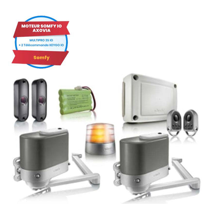 Kit portail SOMFY Axovia multipro 3S io pack confort