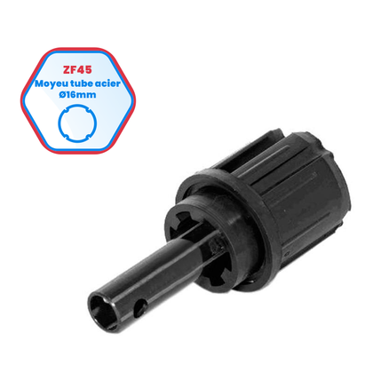 Endkappen für ZF45 Ø 16 Rohr – Gegenüberliegende Bedienseite