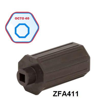 Embout pour tube octo de 40 | Moyeu carré de 8