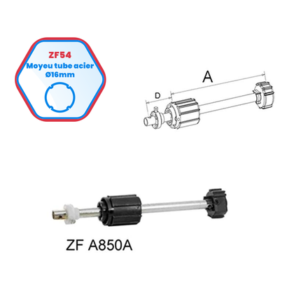 ZF54 Ø16 verstellbare Tandems | LG 270 mm max